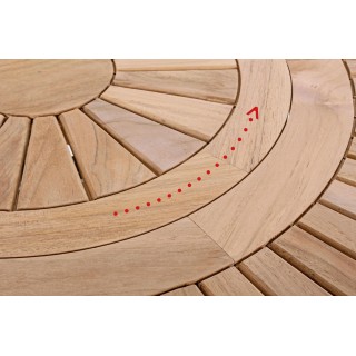 Table de jardin en teck D155 8 personnes BOLONIA - HELLIN