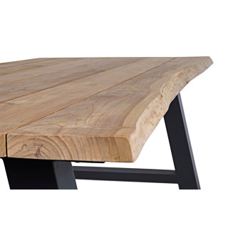 Table de jardin en teck et métal anthracite L240 10 places MATALA - HELLIN