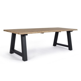 Table de jardin en teck et métal anthracite L240 10 places MATALA - HELLIN