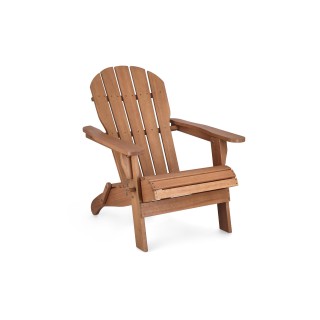 Fauteuil relax pliant à accoudoirs en bois d'acacia LOUISIANE - HELLIN