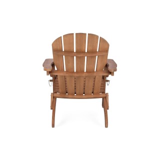 Fauteuil relax pliant à accoudoirs en bois d'acacia LOUISIANE - HELLIN