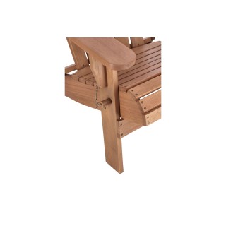 Fauteuil relax pliant à accoudoirs en bois d'acacia LOUISIANE - HELLIN