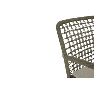 Chaises de jardin à accoudoirs et coussin (lot de 4) PALMA - HELLIN