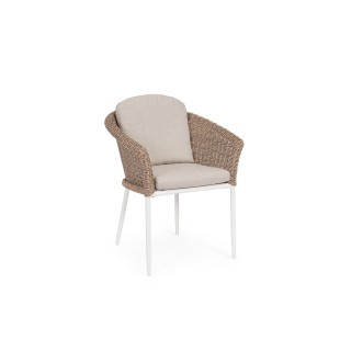 Fauteuils de jardin tressés et hydrofuges beiges (lot de 2) AVEA - HELLIN