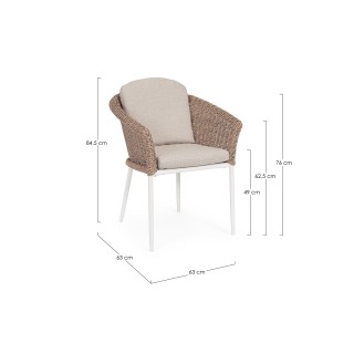 Fauteuils de jardin tressés et hydrofuges beiges (lot de 2) AVEA - HELLIN