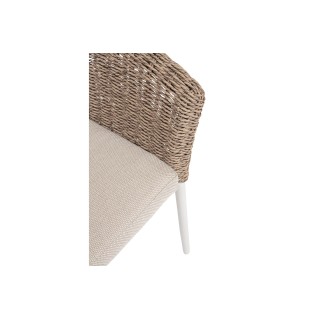 Fauteuils de jardin tressés et hydrofuges beiges (lot de 2) AVEA - HELLIN