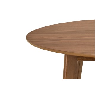 Table à manger ronde en bois D105 noyer 4 places LETA - HELLIN