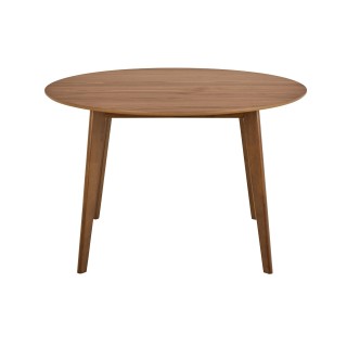 Table à manger ronde en bois D120 noyer 4/6 places LETA - HELLIN