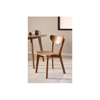 Chaise scandinave en bois finition noyer (lot de 2) LETA - HELLIN