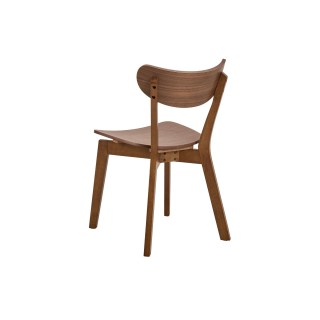 Chaise scandinave en bois finition noyer (lot de 2) LETA - HELLIN