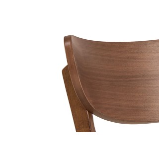 Chaise scandinave en bois finition noyer (lot de 2) LETA - HELLIN
