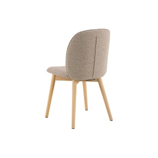 Chaises scandinaves en tissu bouclette (lot de 2) ALIX - HELLIN