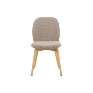 Chaises scandinaves en tissu bouclette (lot de 2) ALIX - HELLIN