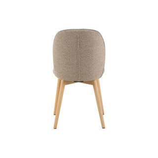 Chaises scandinaves en tissu bouclette (lot de 2) ALIX - HELLIN
