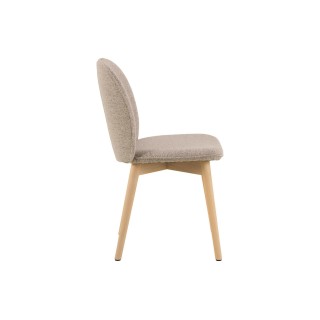 Chaises scandinaves en tissu bouclette (lot de 2) ALIX - HELLIN