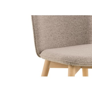 Chaises scandinaves en tissu bouclette (lot de 2) ALIX - HELLIN