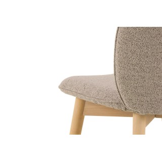 Chaises scandinaves en tissu bouclette (lot de 2) ALIX - HELLIN