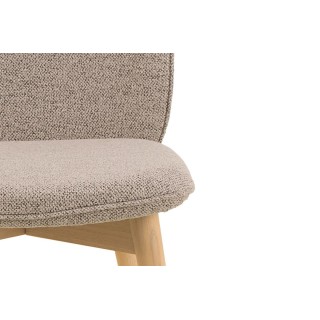 Chaises scandinaves en tissu bouclette (lot de 2) ALIX - HELLIN