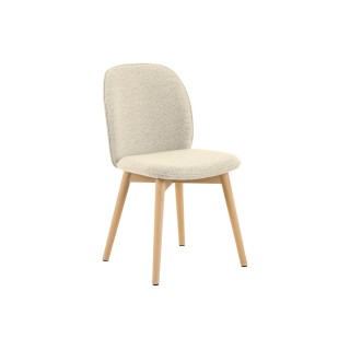 Chaises scandinaves en tissu bouclette (lot de 2) ALIX - HELLIN