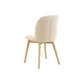 Chaises scandinaves en tissu bouclette (lot de 2) ALIX - HELLIN