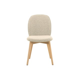 Chaises scandinaves en tissu bouclette (lot de 2) ALIX - HELLIN