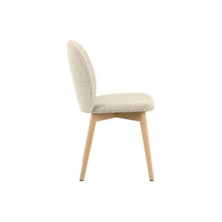 Chaises scandinaves en tissu bouclette (lot de 2) ALIX - HELLIN