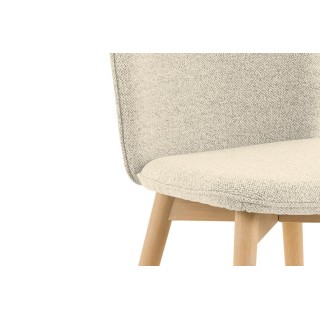 Chaises scandinaves en tissu bouclette (lot de 2) ALIX - HELLIN