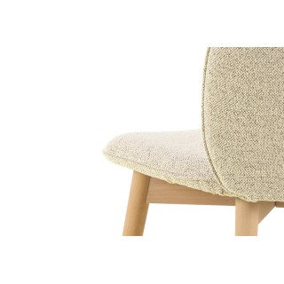 Chaises scandinaves en tissu bouclette (lot de 2) ALIX - HELLIN