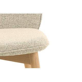 Chaises scandinaves en tissu bouclette (lot de 2) ALIX - HELLIN
