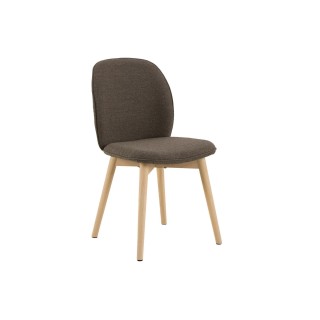 Chaises scandinaves en tissu bouclette (lot de 2) ALIX - HELLIN