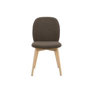 Chaises scandinaves en tissu bouclette (lot de 2) ALIX - HELLIN