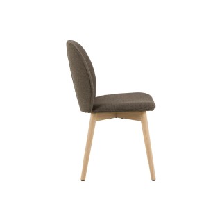 Chaises scandinaves en tissu bouclette (lot de 2) ALIX - HELLIN