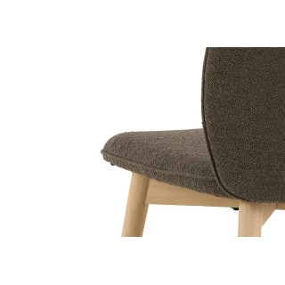 Chaises scandinaves en tissu bouclette (lot de 2) ALIX - HELLIN