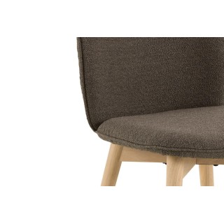 Chaises scandinaves en tissu bouclette (lot de 2) ALIX - HELLIN