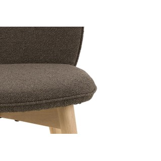 Chaises scandinaves en tissu bouclette (lot de 2) ALIX - HELLIN