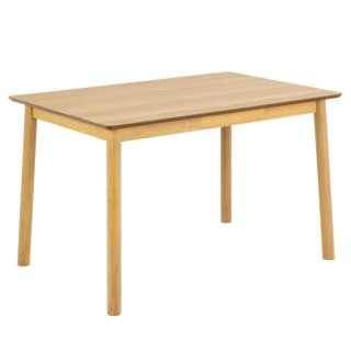 Table à manger rectangulaire en chêne + 4 chaises – IZIA | HELLIN