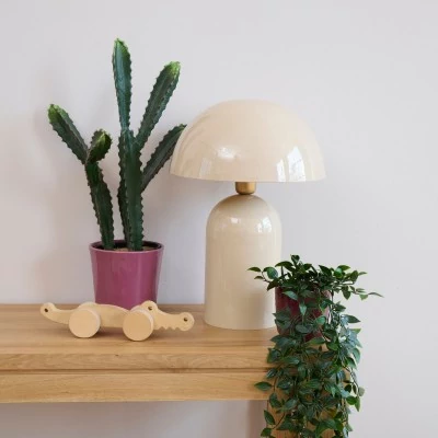 Lampe de table beige en métal H45 WILMA - HELLIN