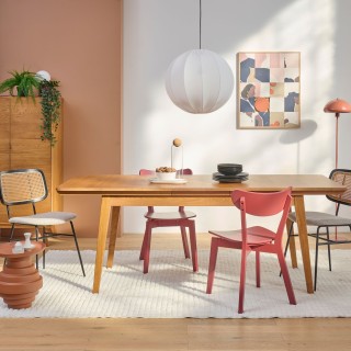 Table à manger extensible en bois massif bronze L160/240 MALLET - HELLIN