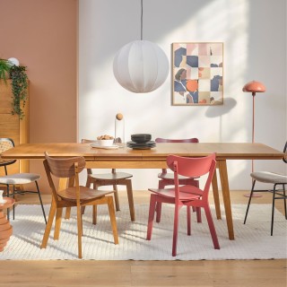 Table à manger extensible en bois massif bronze L160/240 MALLET - HELLIN