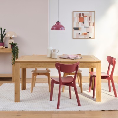 Table rectangulaire extensible Boston : 2 allonges | Hellin