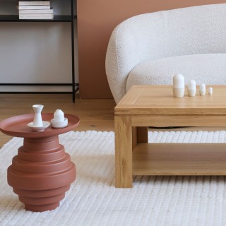 Table basse moderne en bois massif. Chene de France - HELLIN