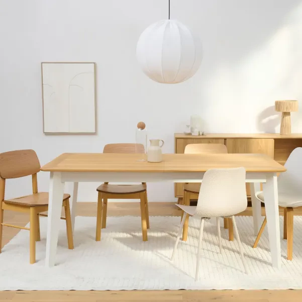 Table à manger rectangulaire extensible : 8 à 12 pers | Hellin