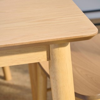 Table de salle à manger en bois naturel 4 places L120 IZIA - HELLIN