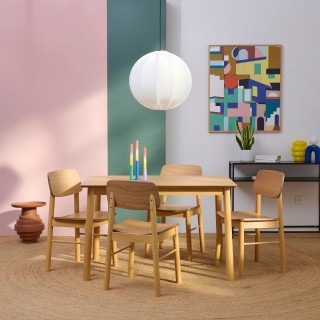 Chaises de salle à manger en bois naturel (lot de 2) IZIA - HELLIN