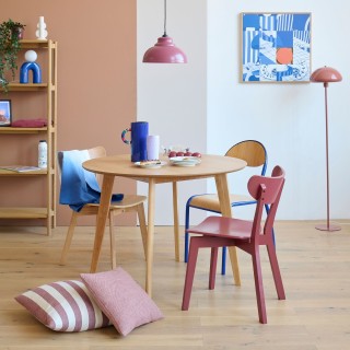 Table ronde en bois : 2 coloris / 4 convives | Hellin