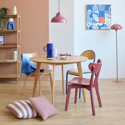 Table ronde en bois : 2 coloris / 4 convives | Hellin