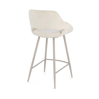 Tabourets de bar avec repose-pieds en tissu (lot de 2) TURIN - HELLIN