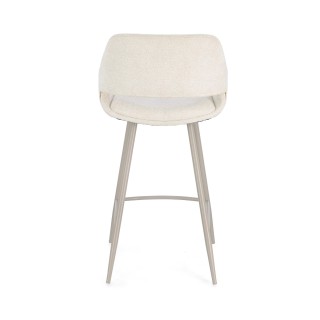 Tabourets de bar avec repose-pieds en tissu (lot de 2) TURIN - HELLIN