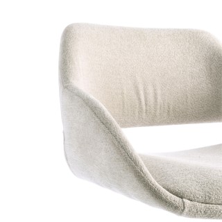 Tabourets de bar avec repose-pieds en tissu (lot de 2) TURIN - HELLIN