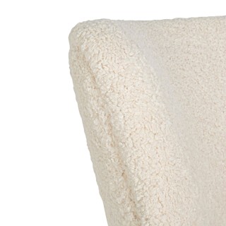 Fauteuil crapaud à accoudoirs en tissu peluche JIM - HELLIN